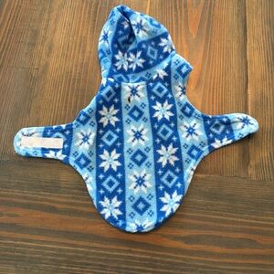 Source Unknown Blue Snowflake Dog Hoodie
